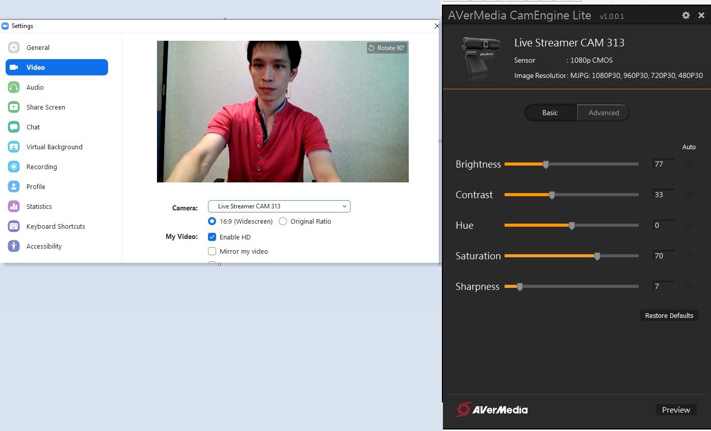 AVerMedia PW313 Webcam Support